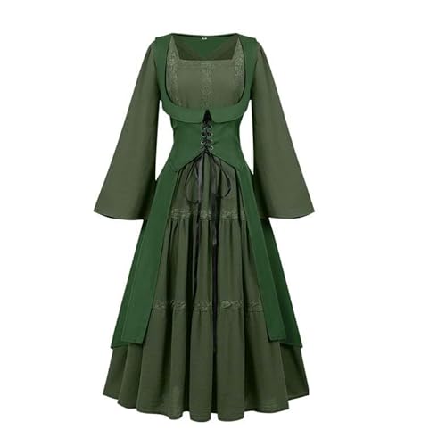 NZYIHAO Gothic Kleidung Damen Mittelalter Renaissance Kleid Trompetenärmel Vintage Kleider Karneval Kostüm Piraten Cosplay Outfit mit Lace Up NZYIHAO Gothic Kleidung Damen Mittelalter Renaissance Kleid Trompetenärmel Vintage Kleider Karneval Kostüm Piraten Cosplay Outfit mit Lace Up von NZYIHAO