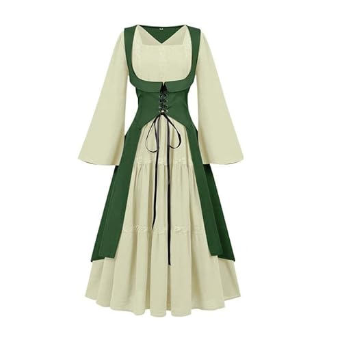 NZYIHAO Gothic Kleidung Damen Mittelalter Renaissance Kleid Trompetenärmel Vintage Kleider Karneval Kostüm Piraten Cosplay Outfit mit Lace Up NZYIHAO Gothic Kleidung Damen Mittelalter Renaissance Kleid Trompetenärmel Vintage Kleider Karneval Kostüm Piraten Cosplay Outfit mit Lace Up von NZYIHAO