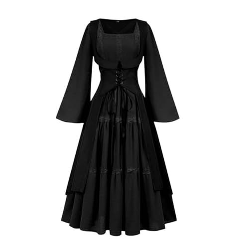 NZYIHAO Mittelalter Renaissance Kostüme Kleid Damen Gothic Kleidung Steampunk Vintage Kleider Karneval Kostüm Piraten Cosplay Outfit mit Schnürsenkel für Fasching Halloween NZYIHAO Mittelalter Renaissance Kostüme Kleid Damen Gothic Kleidung Steampunk Vintage Kleider Karneval Kostüm Piraten Cosplay Outfit mit Schnürsenkel für Fasching Halloween von NZYIHAO