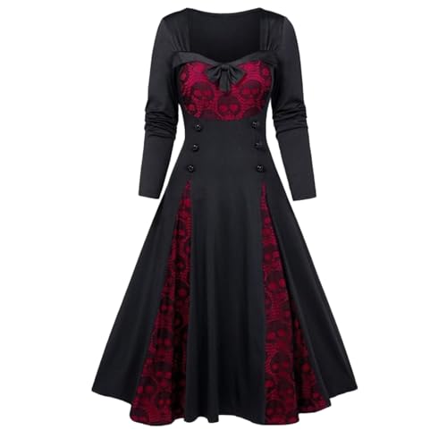 NZYIHAO Renaissance Kostüm Frauen mit Langarm Gothic Kleid Damen Mittelalter Kleidung für Halloween Karneval Patchwork Renaissance Kostüm Viktorianisches Kleider NZYIHAO Renaissance Kostüm Frauen mit Langarm Gothic Kleid Damen Mittelalter Kleidung für Halloween Karneval Patchwork Renaissance Kostüm Viktorianisches Kleider von NZYIHAO