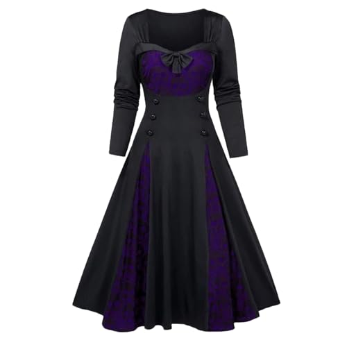 NZYIHAO Renaissance Kostüm Frauen mit Langarm Gothic Kleid Damen Mittelalter Kleidung für Halloween Karneval Patchwork Renaissance Kostüm Viktorianisches Kleider NZYIHAO Renaissance Kostüm Frauen mit Langarm Gothic Kleid Damen Mittelalter Kleidung für Halloween Karneval Patchwork Renaissance Kostüm Viktorianisches Kleider von NZYIHAO