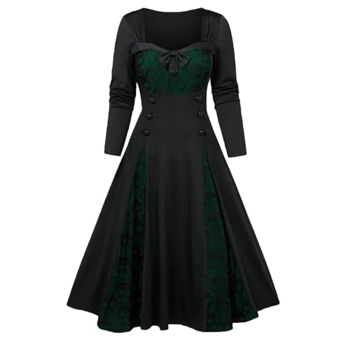 NZYIHAO Renaissance Kostüm Frauen mit Langarm Gothic Kleid Damen Mittelalter Kleidung für Halloween Karneval Patchwork Renaissance Kostüm Viktorianisches Kleider NZYIHAO Renaissance Kostüm Frauen mit Langarm Gothic Kleid Damen Mittelalter Kleidung für Halloween Karneval Patchwork Renaissance Kostüm Viktorianisches Kleider von NZYIHAO
