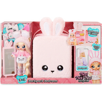 MGA 569732E7C Na! Na! Na! Surprise 3-in-1 Backpack Bedroom Series 1 Playset - Aubrey Heart (Pink Bunny) von Na!Na!Na! Surprise