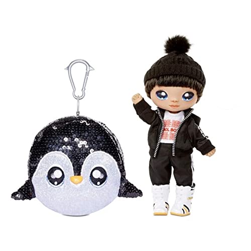 Na! Na! Na! Surprise 2-in-1 Modepuppe und Glitzer-Pompom Tasche, Andre Avalanche Jungen-Puppe mit luxuriösen Outfits und Accessoires. Sparkles Serie. Modepuppe zum Sammeln für Kinder ab 5 Jahren von Na! Na! Na! Surprise