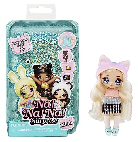 Na! Na! Na! Surprise Minis Serie 2-10 cm Modepuppe - Geheimnisvolle Verpackung mit Konfetti - Inklusive beweglicher Puppe, Outfit und Schuhen - Tolles Geschenk für Kinder ab 4 Jahren von Na! Na! Na! Surprise