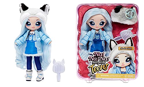 Na Na Na Surprise Teens Fashion Doll - Sammlerstück - 27.94 cm weiche Stoffpuppe, inspiriert durch Wölfe - Mit blauen Haaren - Alaska Frost von Na! Na! Na! Surprise