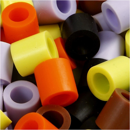 Bügelperlen, Größe 10x10 mm, Lochgröße 5,5 mm, JUMBO, Herbst-mix, 2450 sort./ 1 Eimer von Nabbi