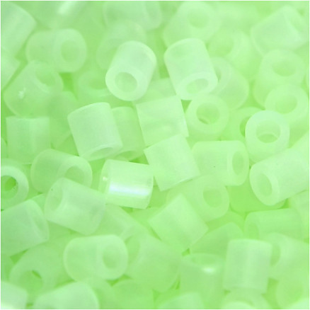 Rohrperlen, Größe 5x5 mm, Lochgröße 2,5 mm, selbstleuchtend, Medium, 6000 Versch. von Nabbi