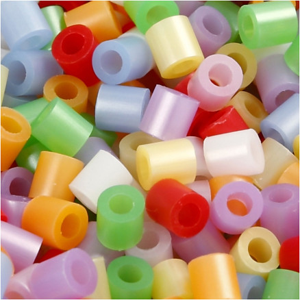 Bügelperlen, Größe 5x5 mm, Lochgröße 2,5 mm, medium, Sortierte Farben, 30000 sort./ 1 Pck Bügelperlen, Größe 5x5 mm, Lochgröße 2,5 mm, medium, Sortierte Farben, 30000 sort./ 1 Pck von Nabbi