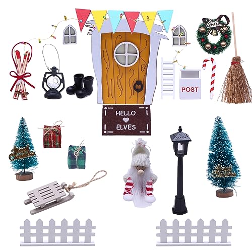 Weihnachten Puppenhaus Dekoration Miniatur Wichteltür Weihnachtswichtel Tür Set Gelb Elfen Tür Schlitten Weihnachtsbaum Weihnachtswichtel Zubehör Komplettset Weihnachten Puppenhaus Dekoration Miniatur Wichteltür Weihnachtswichtel Tür Set Gelb Elfen Tür Schlitten Weihnachtsbaum Weihnachtswichtel Zubehör Komplettset von Nabeta Deco