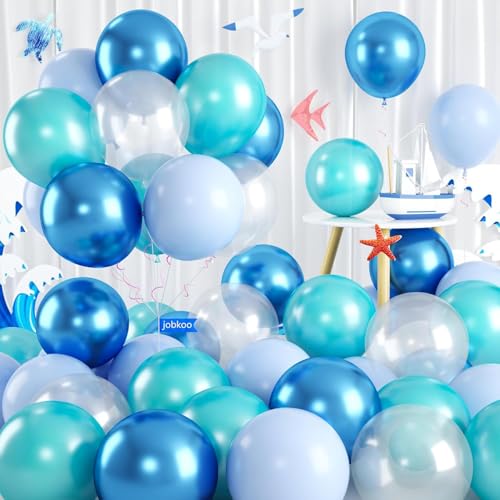 Luftballons Blau Türkis, 60 Stück Türkis Blau Unterwasserwelt Ballons Set Metallic Luftballons Blaue Transparente Luftballon Hellblau Ballon Koralle Turquoise für Kinder Ocean Safari Geburtstag Deko Luftballons Blau Türkis, 60 Stück Türkis Blau Unterwasserwelt Ballons Set Metallic Luftballons Blaue Transparente Luftballon Hellblau Ballon Koralle Turquoise für Kinder Ocean Safari Geburtstag Deko von Nacori