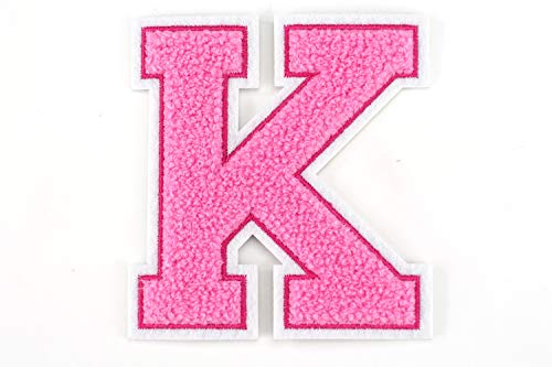 Frottee Buchstabe A-Z | Rosa, Pink, Weiß | 9,5 cm hoch | Varsity Letter K Frottee Buchstabe A-Z | Rosa, Pink, Weiß | 9,5 cm hoch | Varsity Letter K von Naehgedoens.de