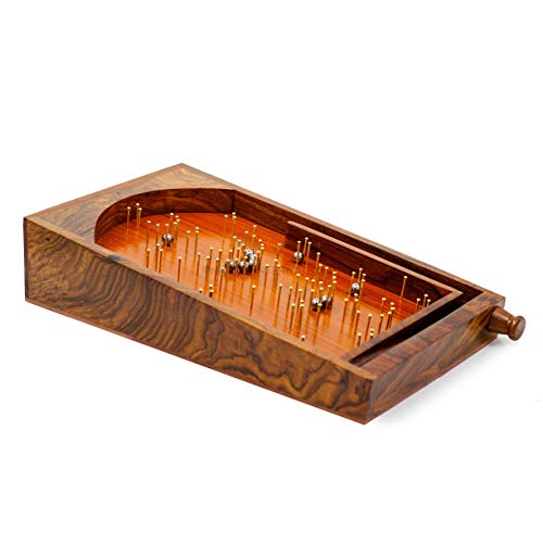 Nagina International, Bagatelle Traditional Table Top Game 30cm x 45cm Massivholz / Messing Flipperschrank von Nagina International