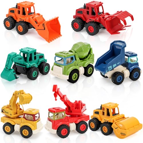 Nagpew 8 Stücke Konstruktionsspielzeug Kleine Baufahrzeuge Mini Truck Bagger Bulldozer Mixer Kran für 3+ Jahre alte Kleinkinder Kinder Jungen Mädchen Nagpew 8 Stücke Konstruktionsspielzeug Kleine Baufahrzeuge Mini Truck Bagger Bulldozer Mixer Kran für 3+ Jahre alte Kleinkinder Kinder Jungen Mädchen von Nagpew