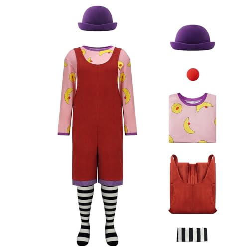 Nahzsai Loonette-Kostüm für Damen, Overall, Strampler, Clown-Shirt, Hut, Socken, Latzhose, Halloween, Cosplay, Uniform-Outfit, Größe S Nahzsai Loonette-Kostüm für Damen, Overall, Strampler, Clown-Shirt, Hut, Socken, Latzhose, Halloween, Cosplay, Uniform-Outfit, Größe S von Nahzsai