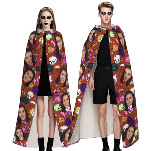 Naispanda Personalisiertes Halloween Kapuzenumhang Individueller Umhang mit Fotodruck für Cosplay Kostüm Naispanda Personalisiertes Halloween Kapuzenumhang Individueller Umhang mit Fotodruck für Cosplay Kostüm von Naispanda