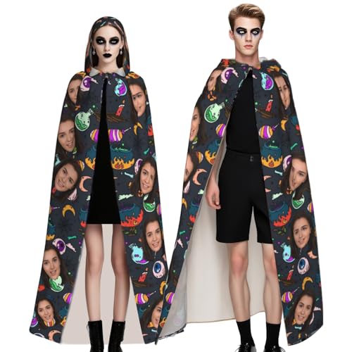 Naispanda Personalisiertes Halloween Kapuzenumhang Individueller Umhang mit Fotodruck für Cosplay Kostüm Naispanda Personalisiertes Halloween Kapuzenumhang Individueller Umhang mit Fotodruck für Cosplay Kostüm von Naispanda