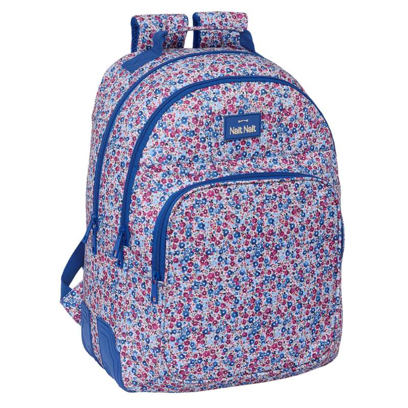 Schulrucksack Nait Nait Flores coimbra azul Blau 32 x 42 x 15 cm von Nait Nait