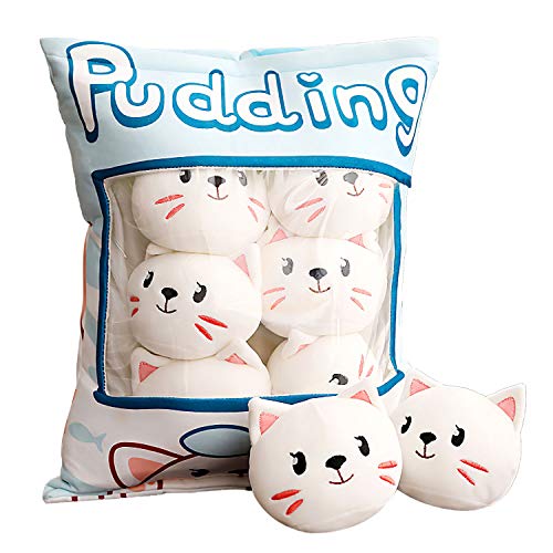 Nettes Snack-Kissen-Plüschtier-Spielzeug-Pudding-dekorative entfernbare Kitty-Katzen-Puppen-kreative Spielzeug-Geschenke für Kinder von Naixin