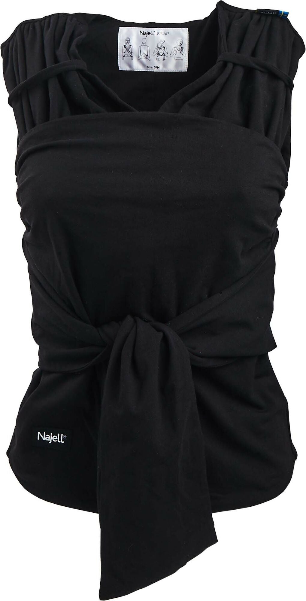Najell Wrap Tragetuch, Charcoal Black S/M von Najell