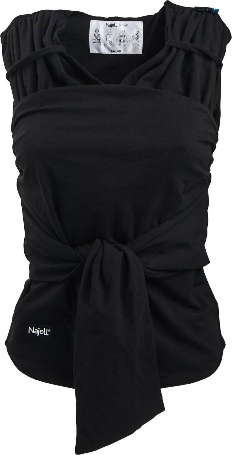 Najell Wrap Tragetuch, Charcoal Black S/M von Najell