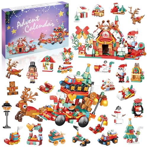 Adventskalender 2025 Kinder für Weihnachten Bauspielzeug, 24-tägige Adventskalender Countdown Weihnachts Bausatz Kinder 12 in 1 Blocks Spielzeug, Weihnachts Geschenk für Erwachsene Jungen und Mädchen Adventskalender 2025 Kinder für Weihnachten Bauspielzeug, 24-tägige Adventskalender Countdown Weihnachts Bausatz Kinder 12 in 1 Blocks Spielzeug, Weihnachts Geschenk für Erwachsene Jungen und Mädchen von Nakutita