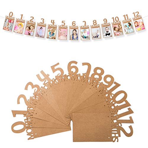Naler Fotogirlande Baby zum 1. Geburtstag Monatsgirlande 0-12 Happy Birthday Girlande Babyshower Naler Fotogirlande Baby zum 1. Geburtstag Monatsgirlande 0-12 Happy Birthday Girlande Babyshower von Naler