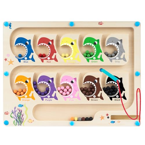 Magnetisches Farb - und Zahlenlabyrinth, Montessori-Spielzeug für Kinder ab 3 Jahren, hölzernes Puzzle-Aktivitätsbrett, Lehrreiches Zählspielzeug für Kleinkinder, Jungen, Mädchen, Vorschulkinder Magnetisches Farb - und Zahlenlabyrinth, Montessori-Spielzeug für Kinder ab 3 Jahren, hölzernes Puzzle-Aktivitätsbrett, Lehrreiches Zählspielzeug für Kleinkinder, Jungen, Mädchen, Vorschulkinder von Nalikosty