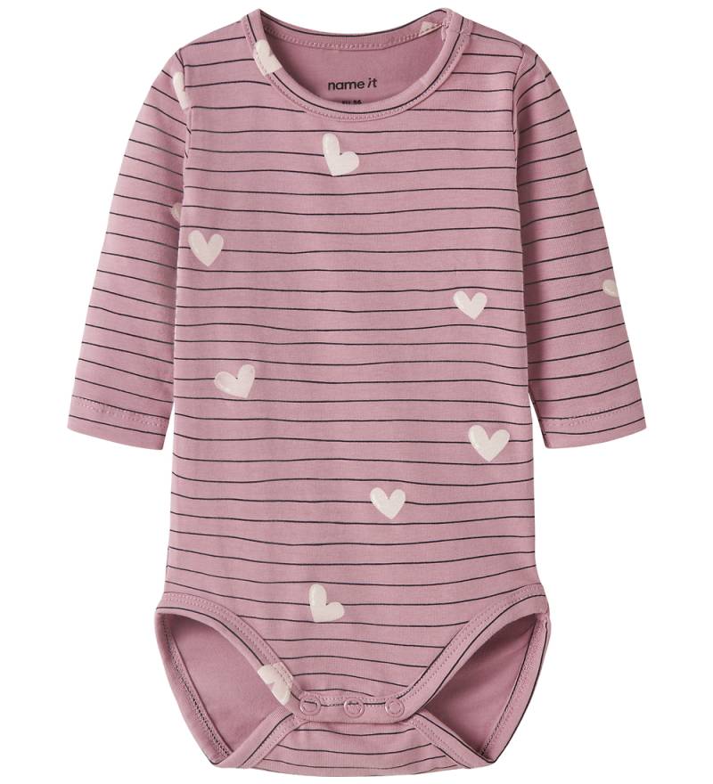 Name It Body l/ä - NbfVandora - Lilas/Hearts - Name It - 1 Jahr (80) - Body L/Ä von Name It