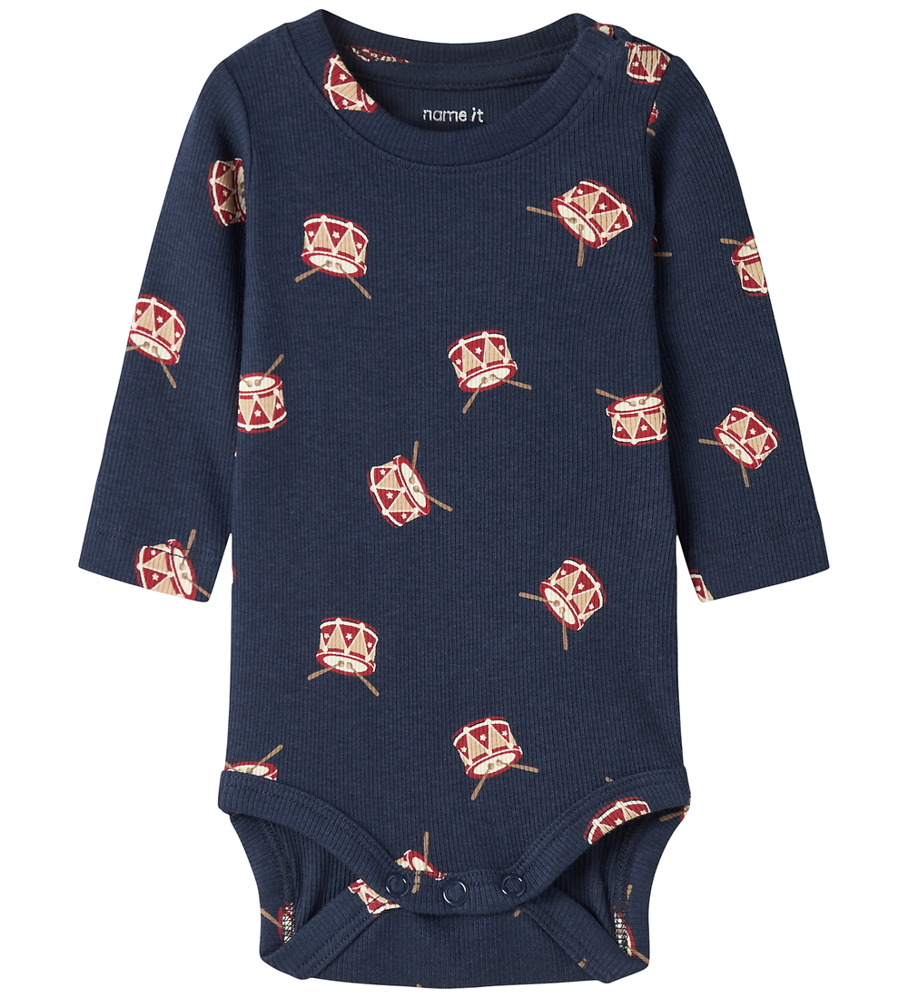 Name It Body l/ä - NbmRistmas - Navy Blazer/Drums - Name It - 1½ Jahre (86) - Body L/Ä von Name It