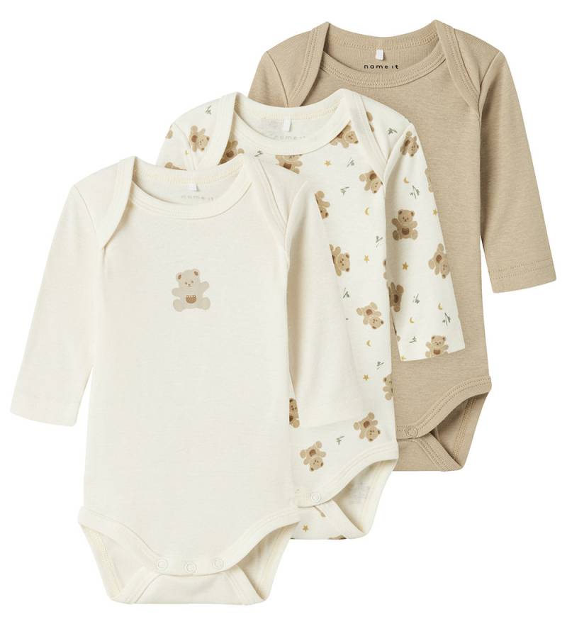 Name It Body l/ä - Noos - 3er-Pack - Jet Stream - Name It - 1½ Jahre (86) - Body L/Ä von Name It