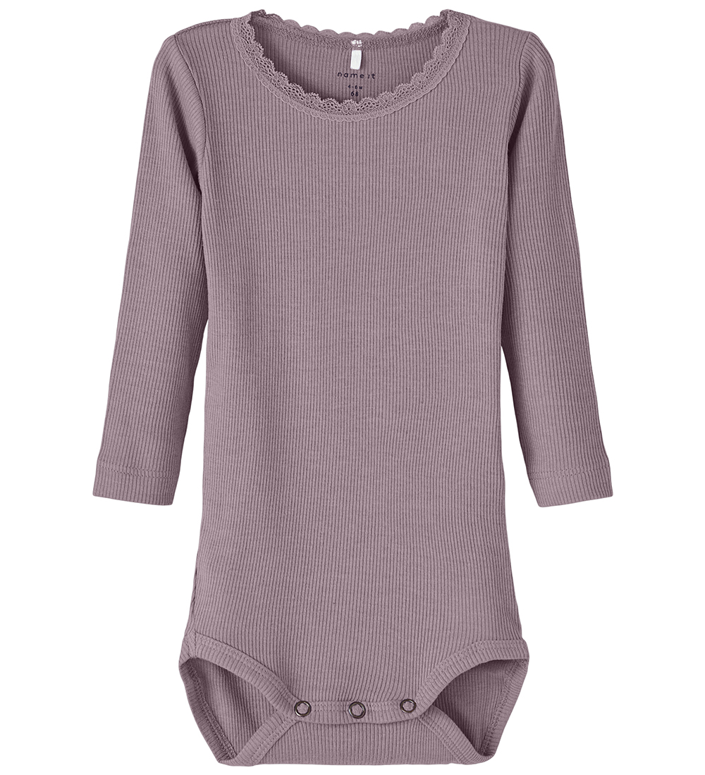 Name It Body l/ä - Noos - NbfKab - Elderberry/Melange - Name It - 2 Jahre (92) - Body L/Ä von Name It