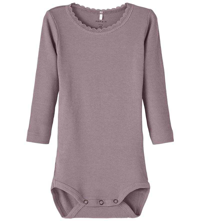 Name It Body l/ä - Noos - NbfKab - Elderberry/Melange - Name It - 2 Jahre (92) - Body L/Ä von Name It