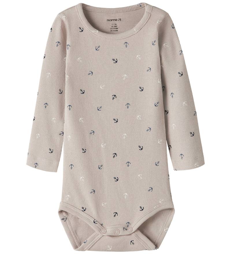 Name It Body l/ä - Rib - NbmfAnchor - Chateau Gray - Name It - 1 Jahr (80) - Body L/Ä von Name It