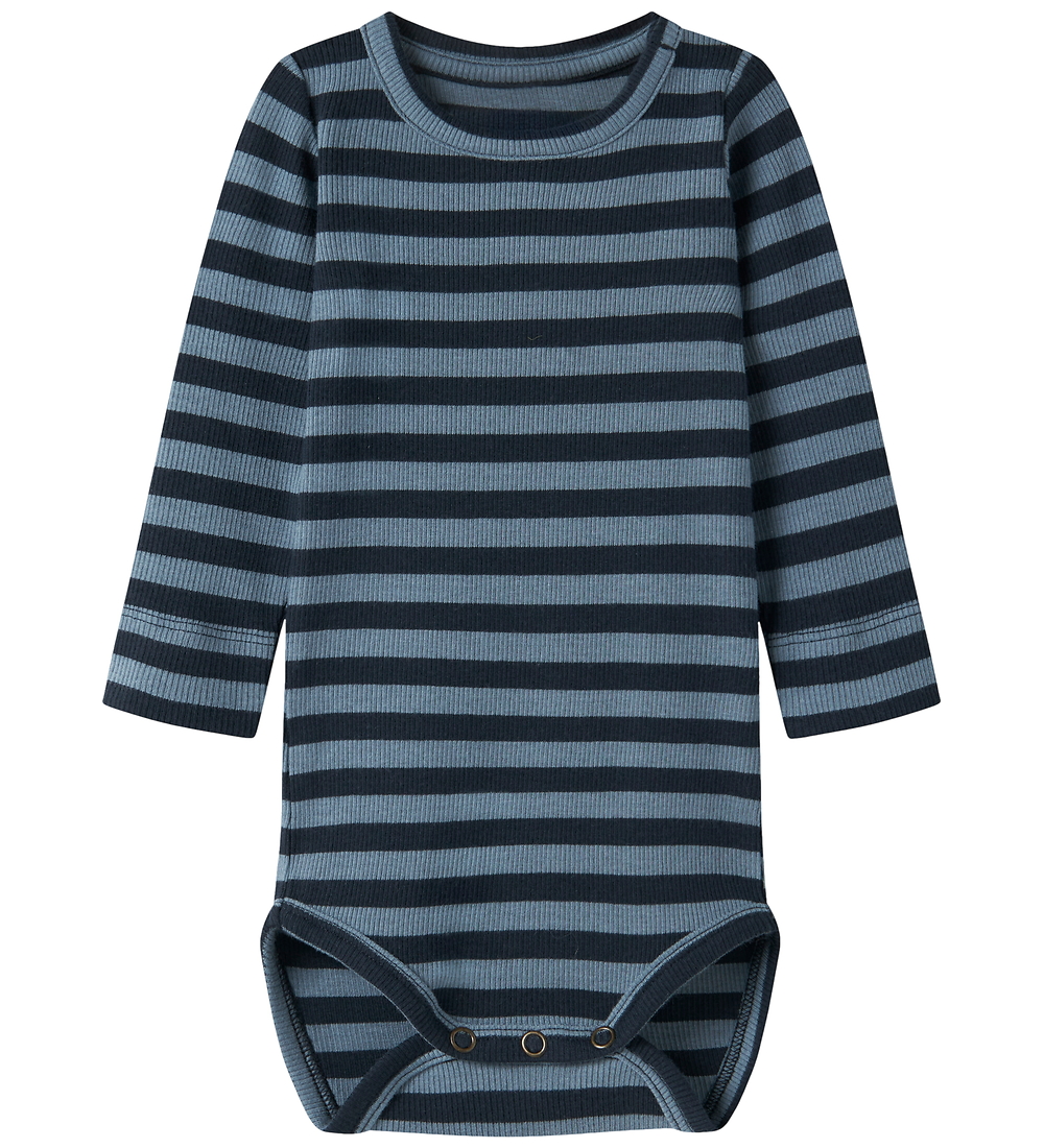 Name It Body l/ä - Rib - Noos - NbnBanio - Dark Sapphire/Blue Mi - Name It - 1 Jahr (80) - Body L/Ä von Name It