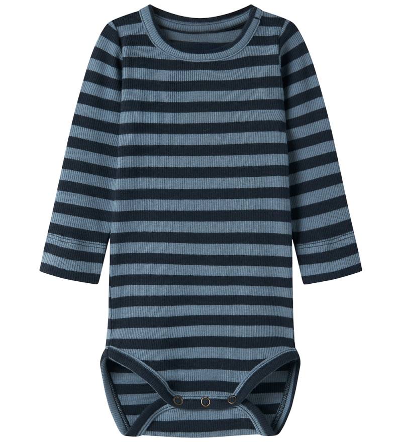 Name It Body l/ä - Rib - Noos - NbnBanio - Dark Sapphire/Blue Mi - Name It - 1 Jahr (80) - Body L/Ä von Name It