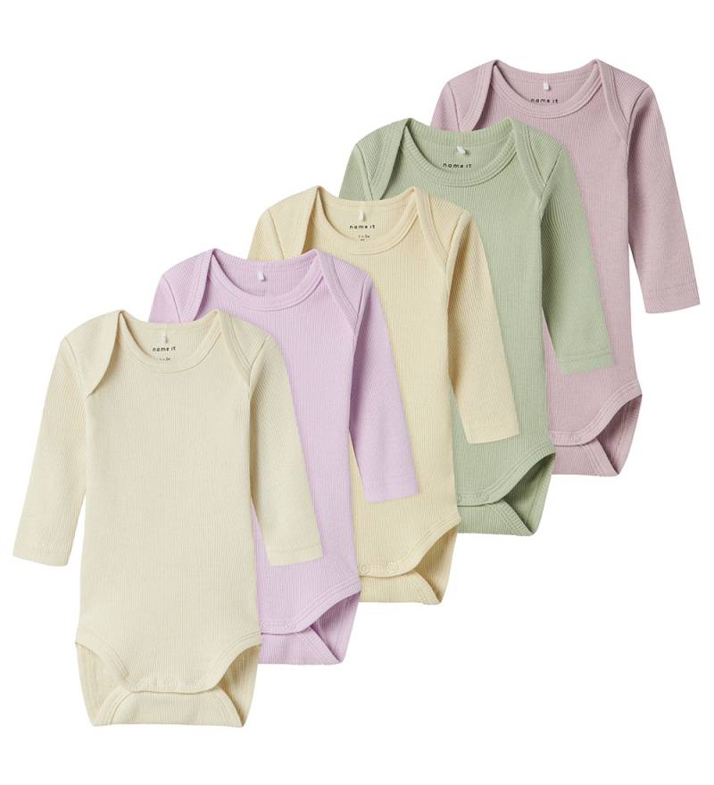 Name It Body l/ä - Rib - Noos - NbnBody - 5er-Pack - Winsome Orc - Name It - 2 Jahre (92) - Body L/Ä von Name It