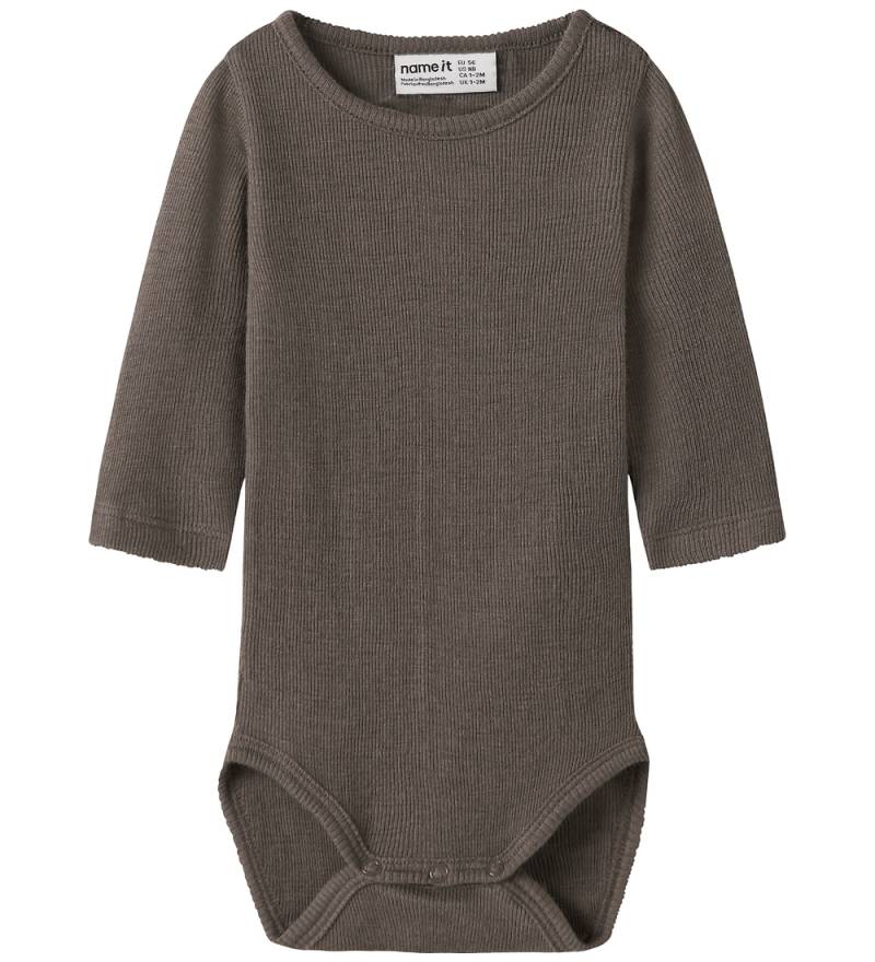Name It Body l/ä - Wolle/Seide - Rib - NbmWossa - Morchel - Name It - 56 - Body L/Ä Name It Body l/ä - Wolle/Seide - Rib - NbmWossa - Morchel - Name It - 56 - Body L/Ä von Name It