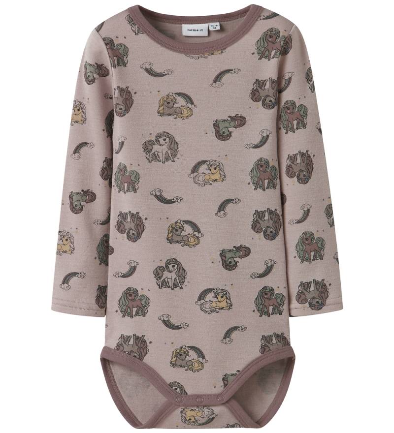 Name It Body l/ä - Wolle - NmfWillit - Shadow Grau/Unicorn - Name It - 3 Jahre (98) - Body L/Ä von Name It