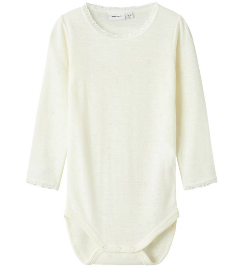 Name It Body l/ä - Wolle - Noos - NmfWang - Snow White m. Lochmu - Name It - 1½ Jahre (86) - Body L/Ä von Name It