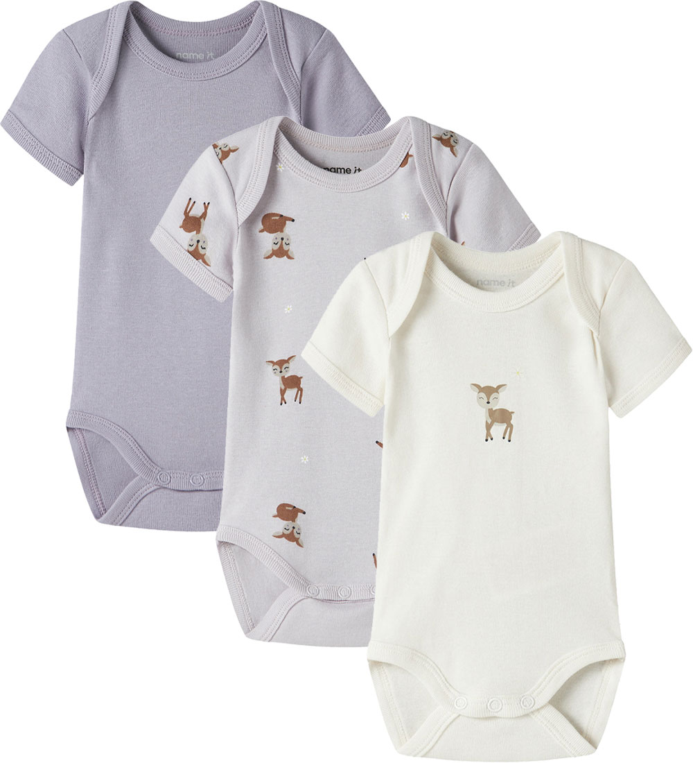 Name It Bodys k/ä - Noos - NbfBody - 3er-Pack - Lilac Marble/W/J - Name It - 50 - Body K/Ä Name It Bodys k/ä - Noos - NbfBody - 3er-Pack - Lilac Marble/W/J - Name It - 50 - Body K/Ä von Name It