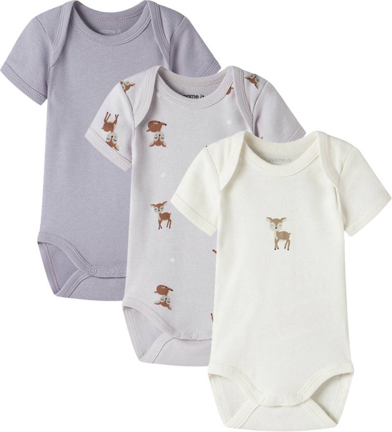 Name It Bodys k/ä - Noos - NbfBody - 3er-Pack - Lilac Marble/W/J - Name It - 50 - Body K/Ä Name It Bodys k/ä - Noos - NbfBody - 3er-Pack - Lilac Marble/W/J - Name It - 50 - Body K/Ä von Name It