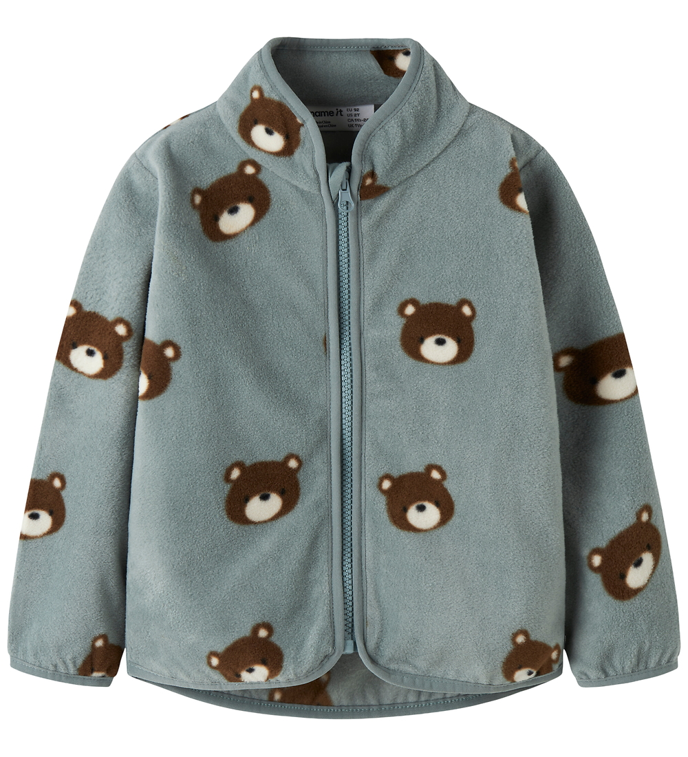 Name It Fleecejacke - NmmOrlajs - Abyss m. Kuscheltiere - Name It - 5 Jahre (110) - Fleecejacken von Name It