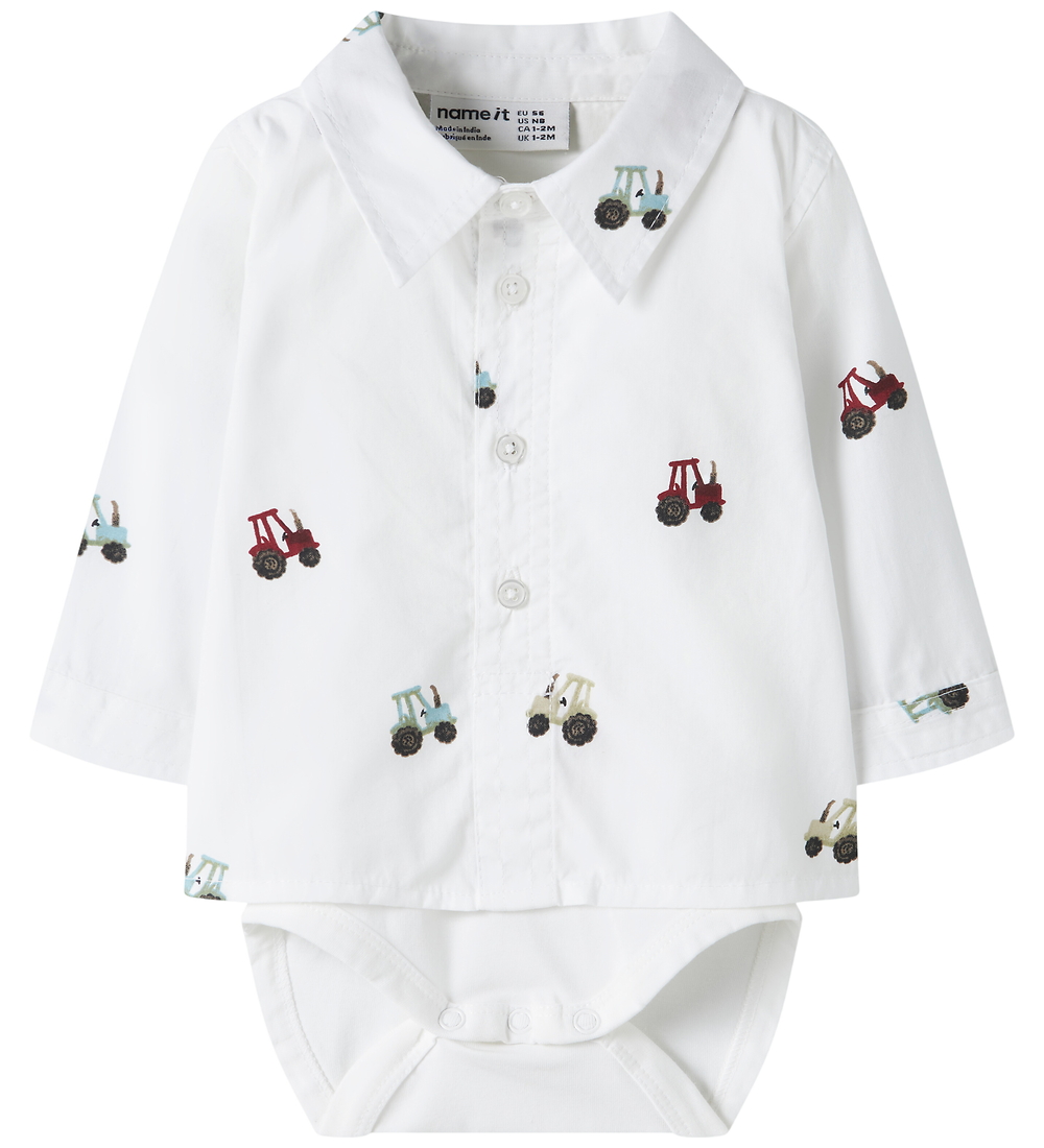 Name It Hemdbody l/ä - NbmRactor - Bright White - Name It - 68 - Body L/Ä von Name It