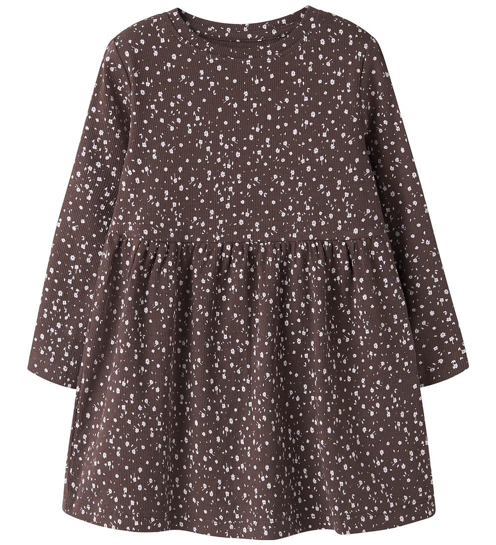 Name It Kleid - Rib - NmfNicole - Einkaufstasche m. Blumen - Name It - 4 Jahre (104) - Kleider von Name It