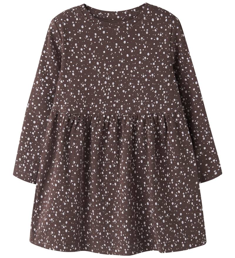 Name It Kleid - Rib - NmfNicole - Einkaufstasche m. Blumen - Name It - 5 Jahre (110) - Kleider von Name It