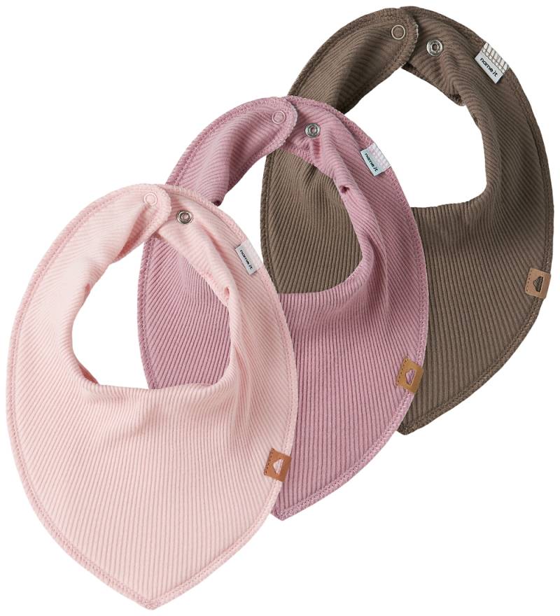 Name It Lätzchen - 3er-Pack - Rib - NbfYvette - Lotus/Lilac/Brow - Name It - One Size - Babylätzchen Name It Lätzchen - 3er-Pack - Rib - NbfYvette - Lotus/Lilac/Brow - Name It - One Size - Babylätzchen von Name It