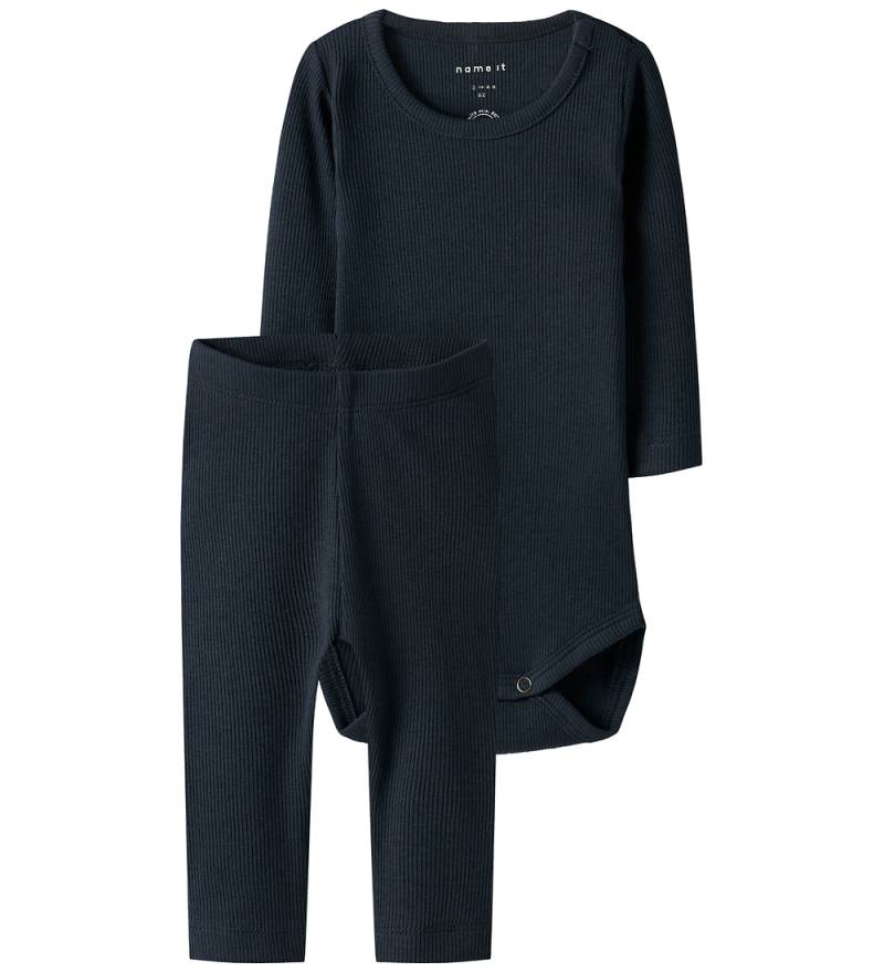 Name It Set - Body l/ä/Leggings - Noos - NbnKab - Dark Sapphire - Name It - 2 Jahre (92) - Body L/Ä von Name It