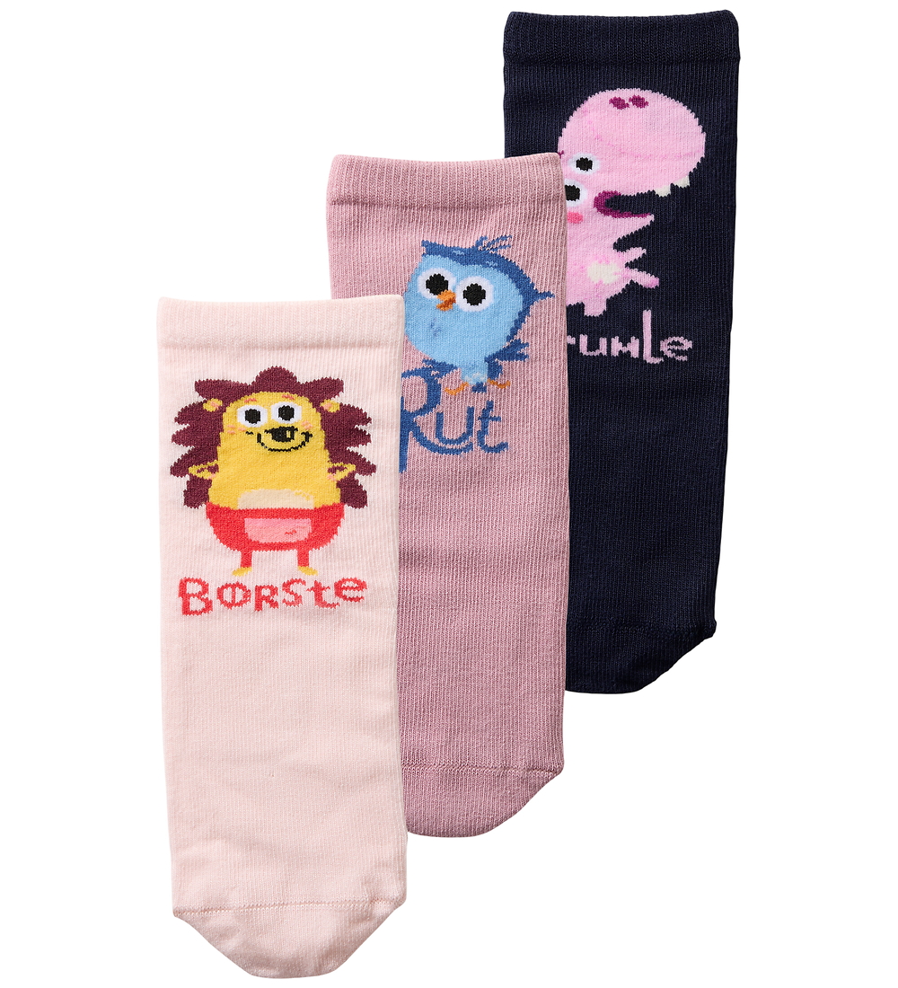 Name It Socken - 3er-Pack - NmfAbine - Pinsel - Mauve Schatten - Name It - 31/33 - Socken von Name It