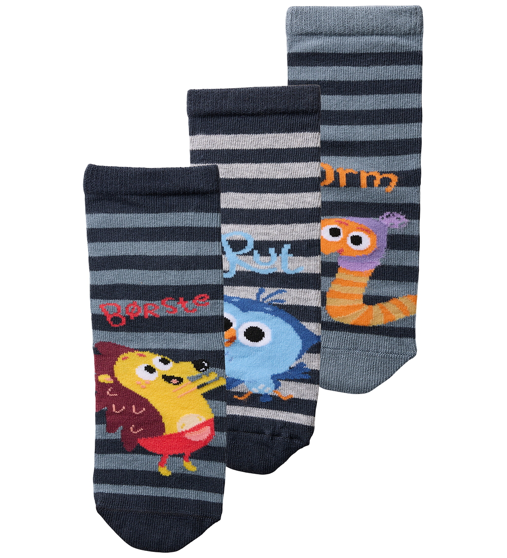 Name It Socken - 3er-Pack - NmmAdyl - Pinsel - Ombre Blue - Name It - 31/33 - Socken von Name It